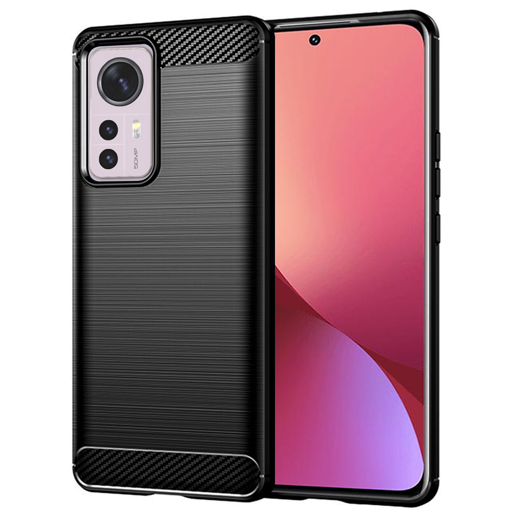 Funda para Xiaomi 12X / 12, Techsuit, Carbono, Negra
