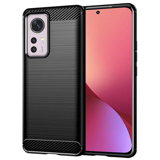 Funda para Xiaomi 12X / 12, Techsuit, Carbono, Negra