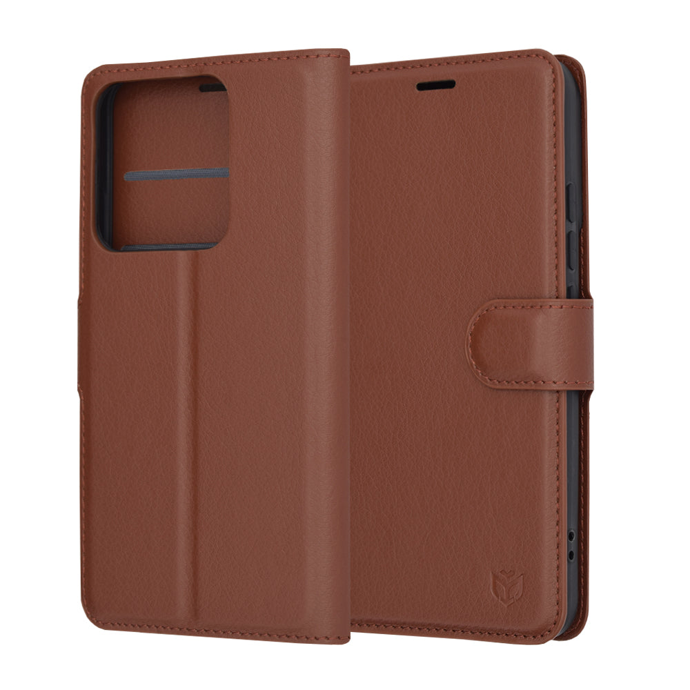 Funda para Xiaomi 14, Techsuit, Leather Folio, Marrón