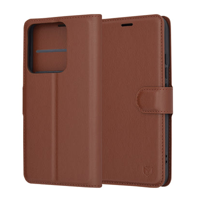Funda para Xiaomi 14, Techsuit, Leather Folio, Marrón