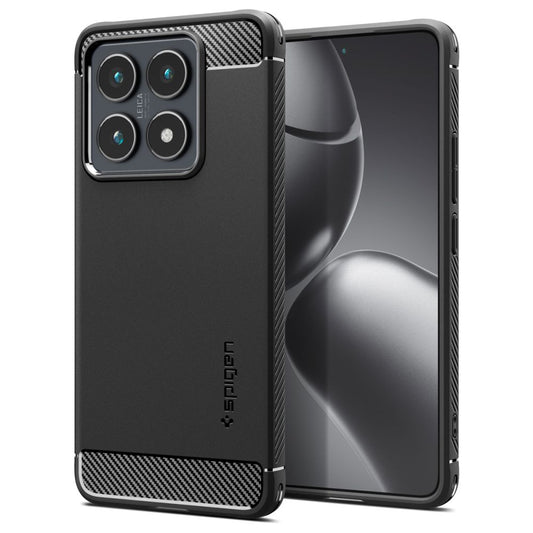 Husa pentru Xiaomi 14T, Spigen, Rugged Armor, Neagra ACS08857