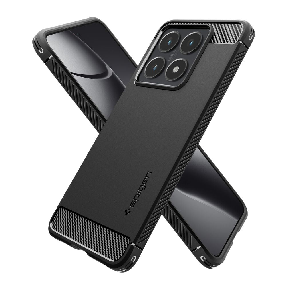 Funda para Xiaomi 14T Pro, Spigen, Rugged Armour, Negro ACS08858 