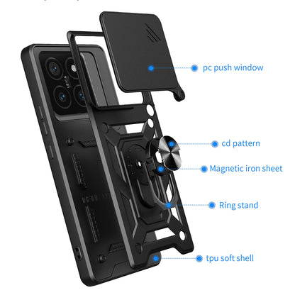 Funda para Xiaomi 14T Pro, Techsuit, CamShield, Negra