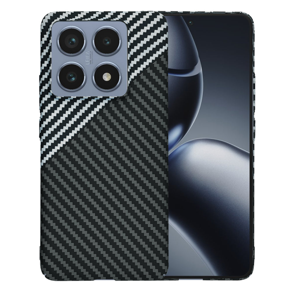 Funda para Xiaomi 14T Pro, Techsuit, Carbonite FiberShell, Negra Gris