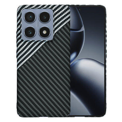 Funda para Xiaomi 14T Pro, Techsuit, Carbonite FiberShell, Negra Gris