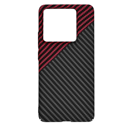 Funda para Xiaomi 14T Pro, Techsuit, Carbonite FiberShell, Negra Roja