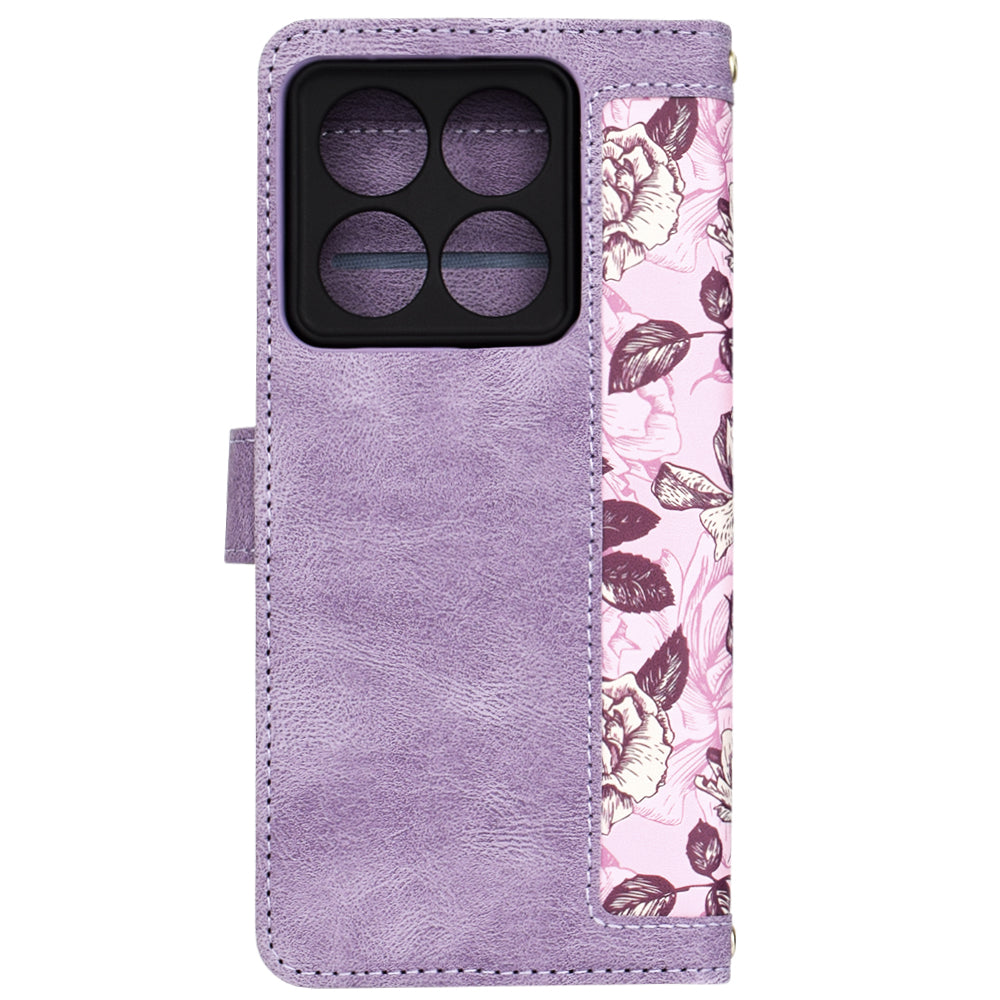 Funda para Xiaomi 14T Pro, Techsuit, FlipCraft, Morado