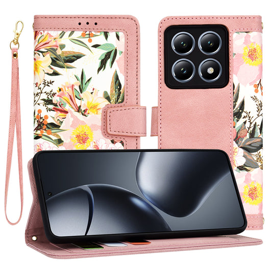 Funda para Xiaomi 14T Pro, Techsuit, FlipCraft, Rosa