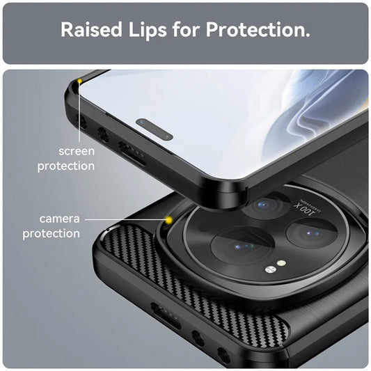 Funda para Xiaomi 15 Pro, Techsuit, Carbono, Negra
