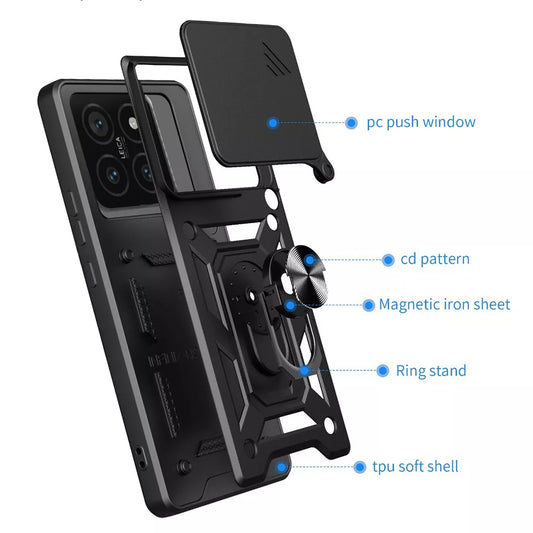 Case for Xiaomi 15, Techsuit, CamShield, Black