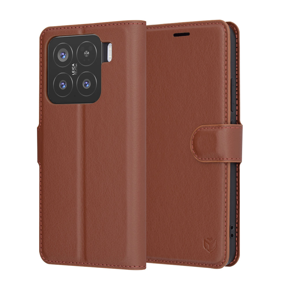 Funda para Xiaomi 15, Techsuit, Leather Folio, Marrón