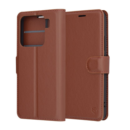 Funda para Xiaomi 15, Techsuit, Leather Folio, Marrón