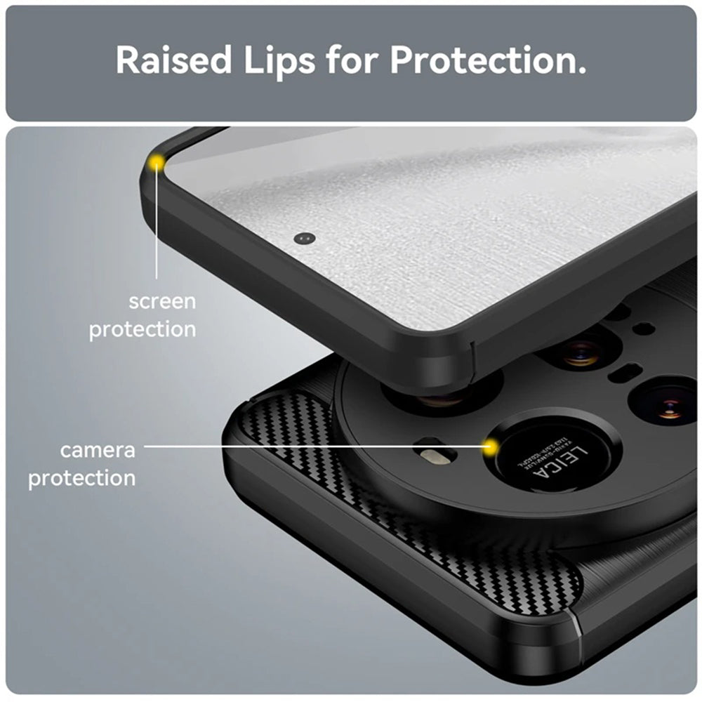 Funda para Xiaomi 15 Ultra, Techsuit, Carbono, Negra