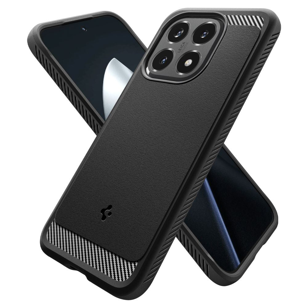 Funda para Xiaomi 15T, Spigen, Rugged Armor, Negra Mate