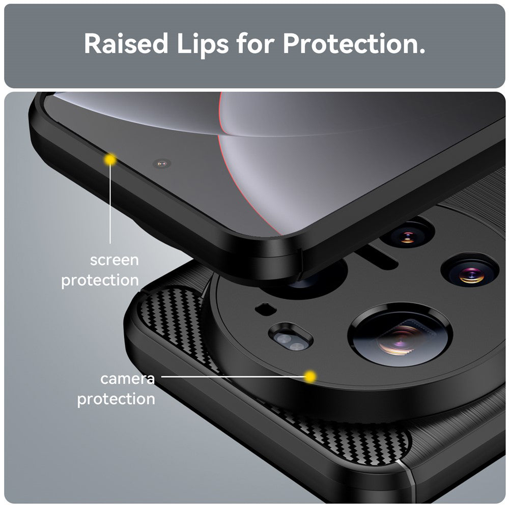 Funda para Xiaomi 17 Ultra, Techsuit, Carbono, Negra