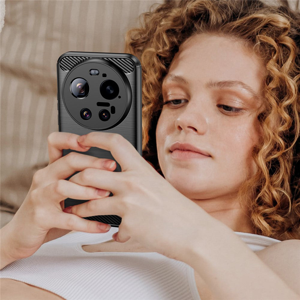 Funda para Xiaomi 17 Ultra, Techsuit, Carbono, Negra