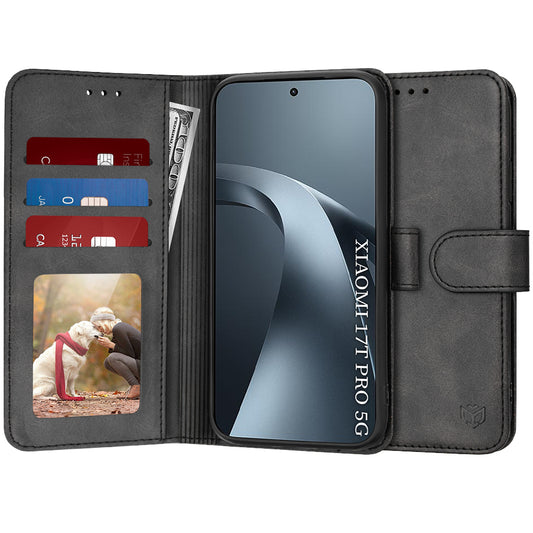Funda para Xiaomi 17T Pro, Techsuit, Diary Book, Negra