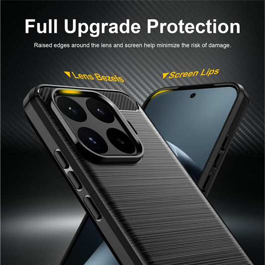 Funda para Xiaomi 17T, Techsuit, Carbono, Negra