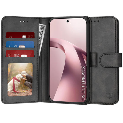 Funda para Xiaomi 17T, Techsuit, Diary Book, Negra