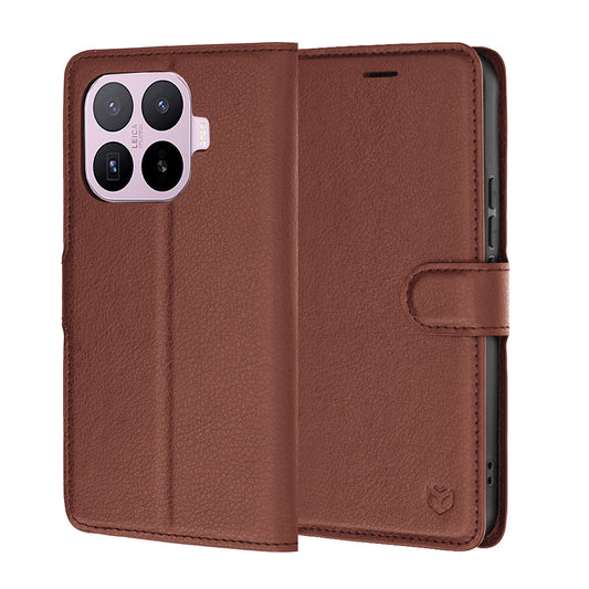 Funda para Xiaomi 17T, Techsuit, Leather Folio, Marrón