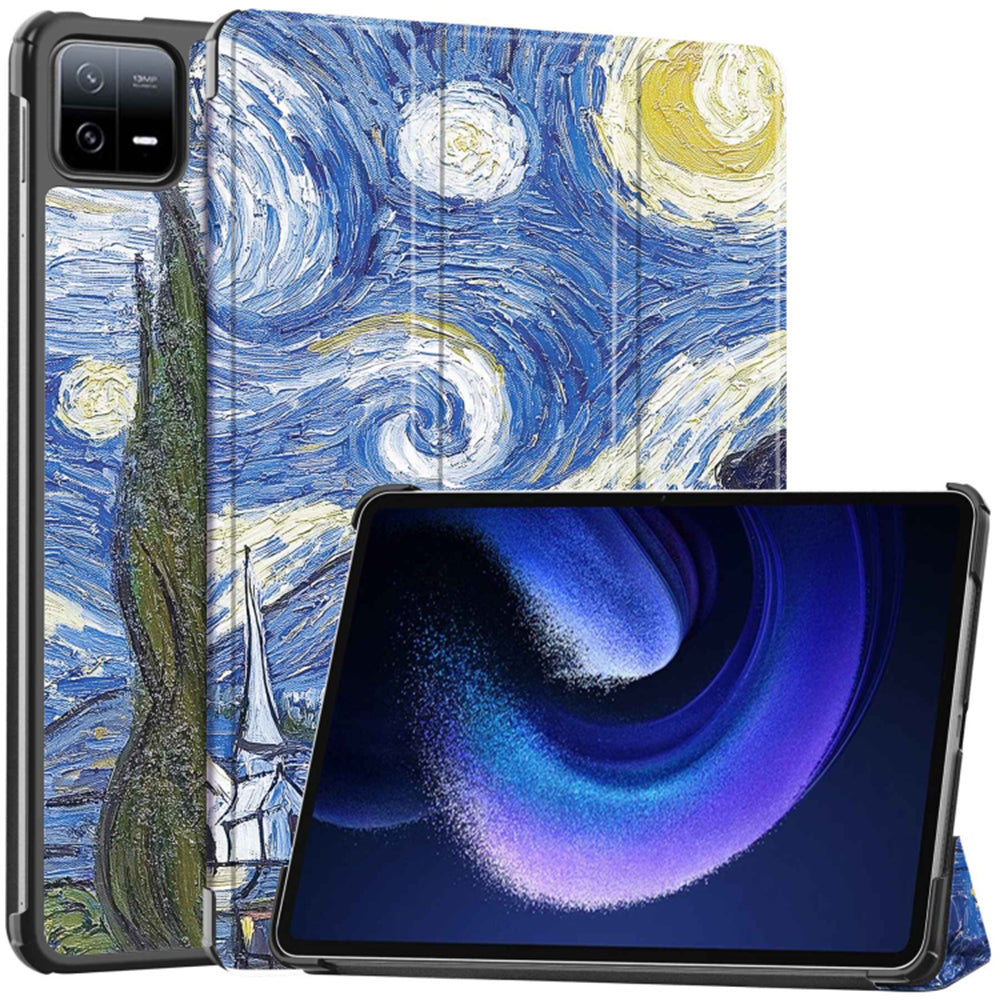 Funda para Xiaomi Pad 6 / 6 Pro, Techsuit, FoldPro Starry Night, Multicolor