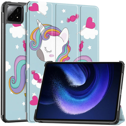 Funda para Xiaomi Pad 6S Pro 12.4, Techsuit, FoldPro Unicorn, Multicolor