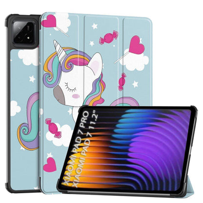 Funda para Xiaomi Pad 7 / 7 Pro, Techsuit, FoldPro Unicorn, Multicolor
