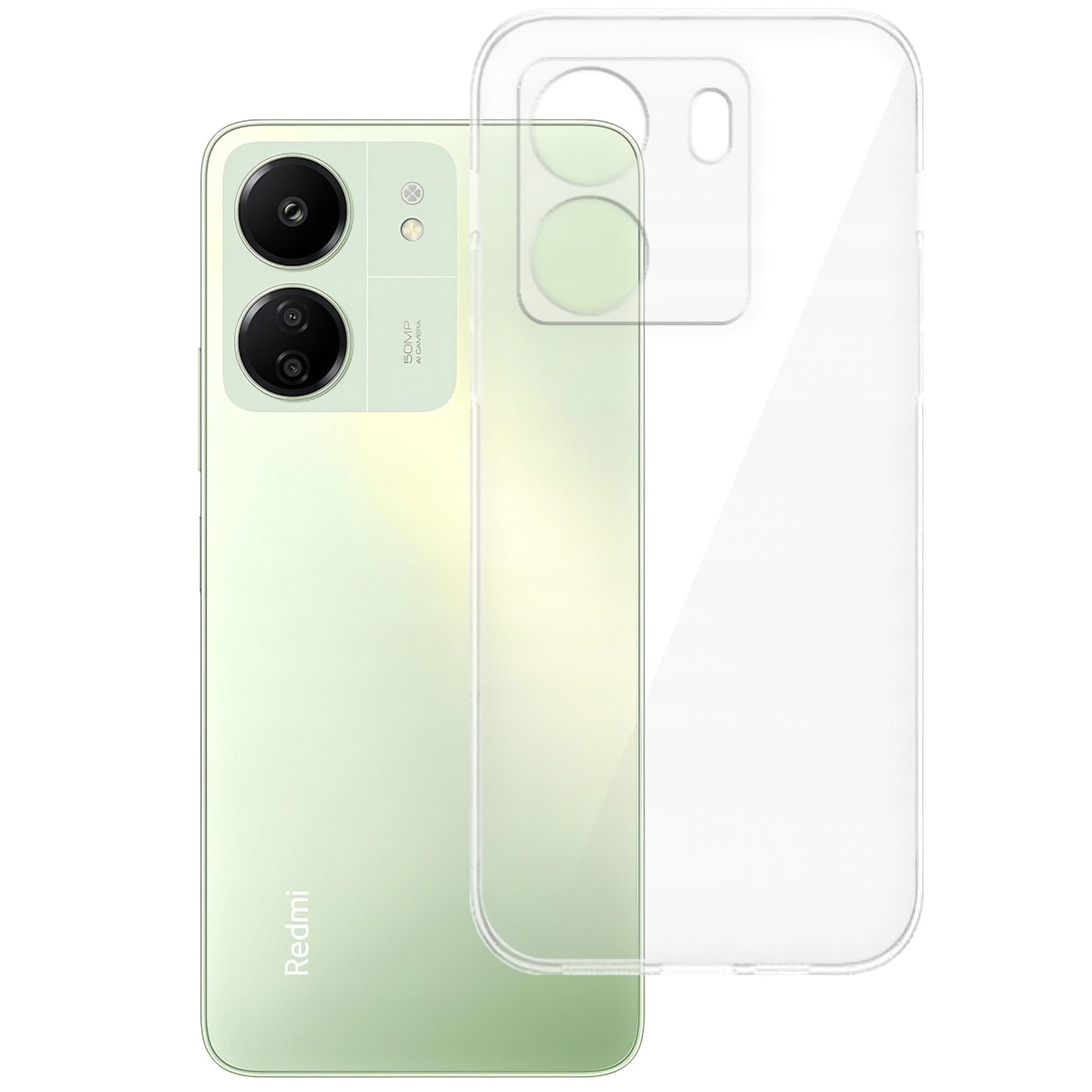 Funda para Xiaomi Poco C65 / Redmi 13C, Tech-Protect, Flexair+, Transparente 