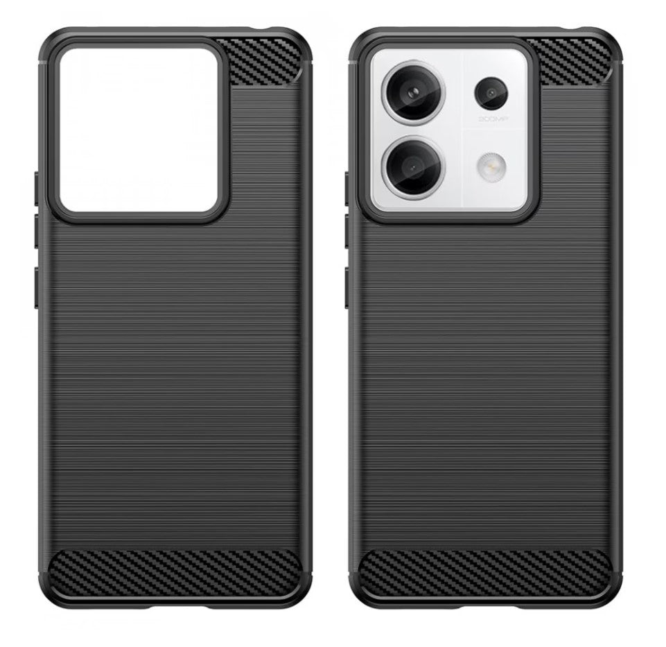 Funda para Xiaomi Poco M6 / Redmi 13C 5G / Poco C65 / Redmi 13C, Tech-Protect, Carbono, Negro