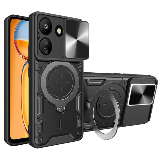 Funda para Xiaomi Poco C65 / Redmi 13C, Techsuit, CamGuard Pro, Negra