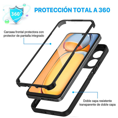 Funda para Xiaomi Poco C65 / Redmi 13C, Techsuit, ColorVerse 360, Negra