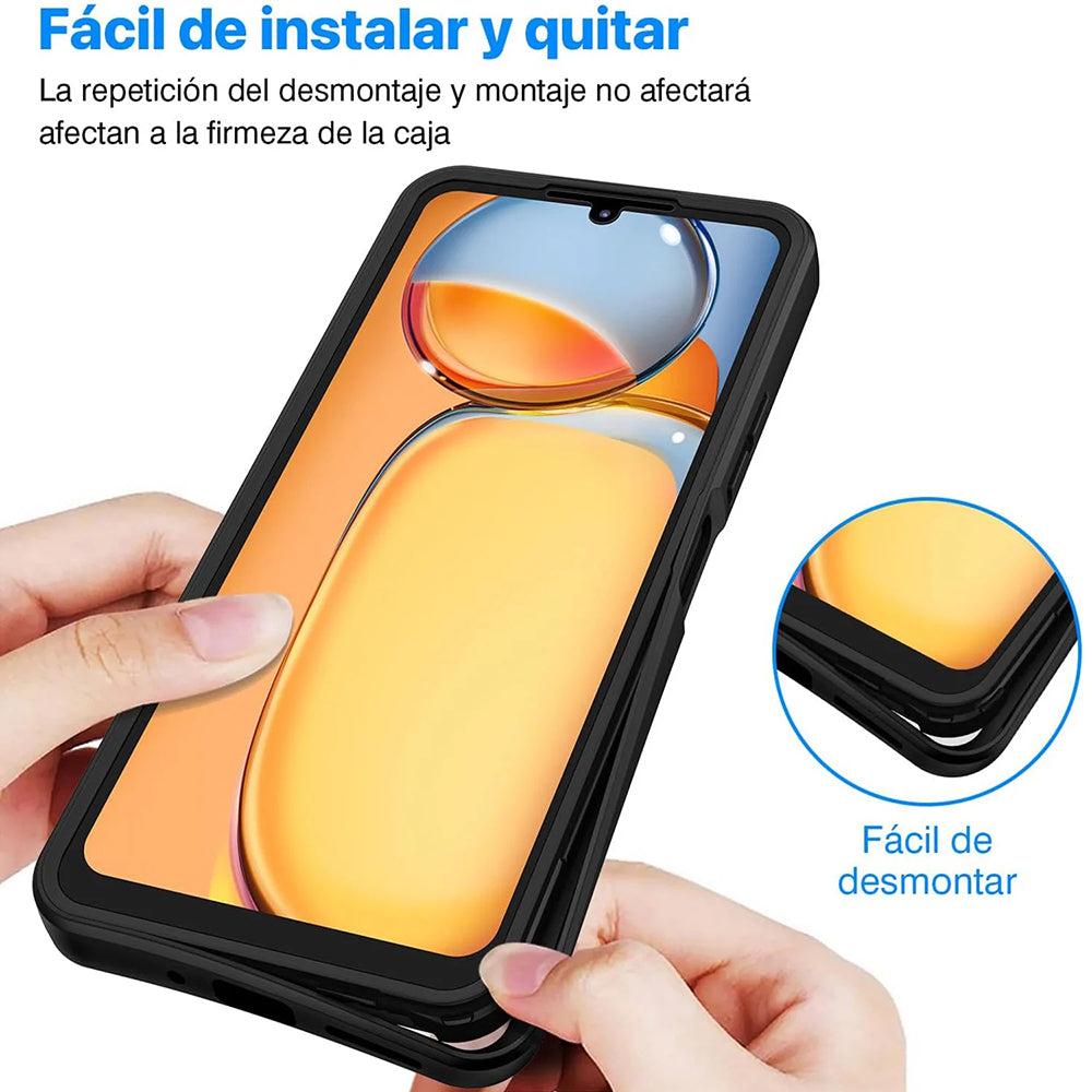 Funda para Xiaomi Poco C65 / Redmi 13C, Techsuit, ColorVerse 360, Negra