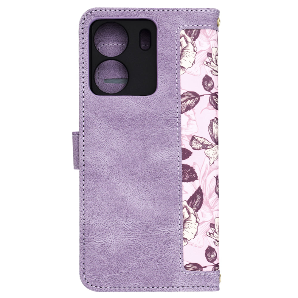 Funda para Xiaomi Poco C65 / Redmi 13C, Techsuit, FlipCraft, Morado