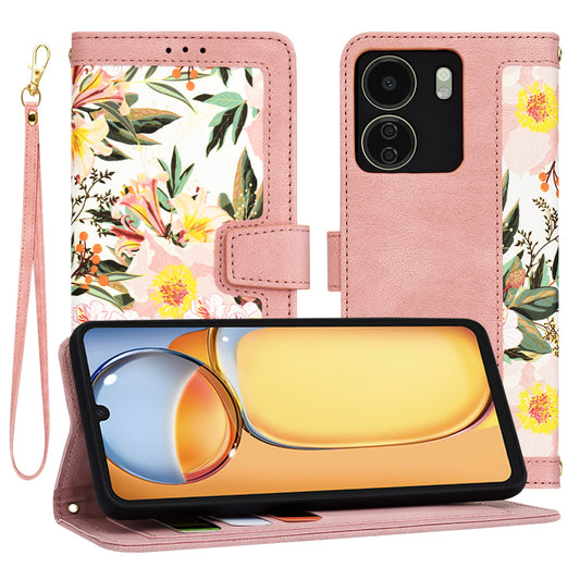 Funda para Xiaomi Poco C65 / Redmi 13C, Techsuit, FlipCraft, Rosa
