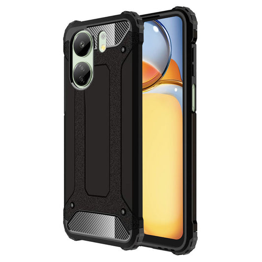 Funda para Xiaomi Poco C65 / Redmi 13C, Techsuit, Hybrid Armor, Negra