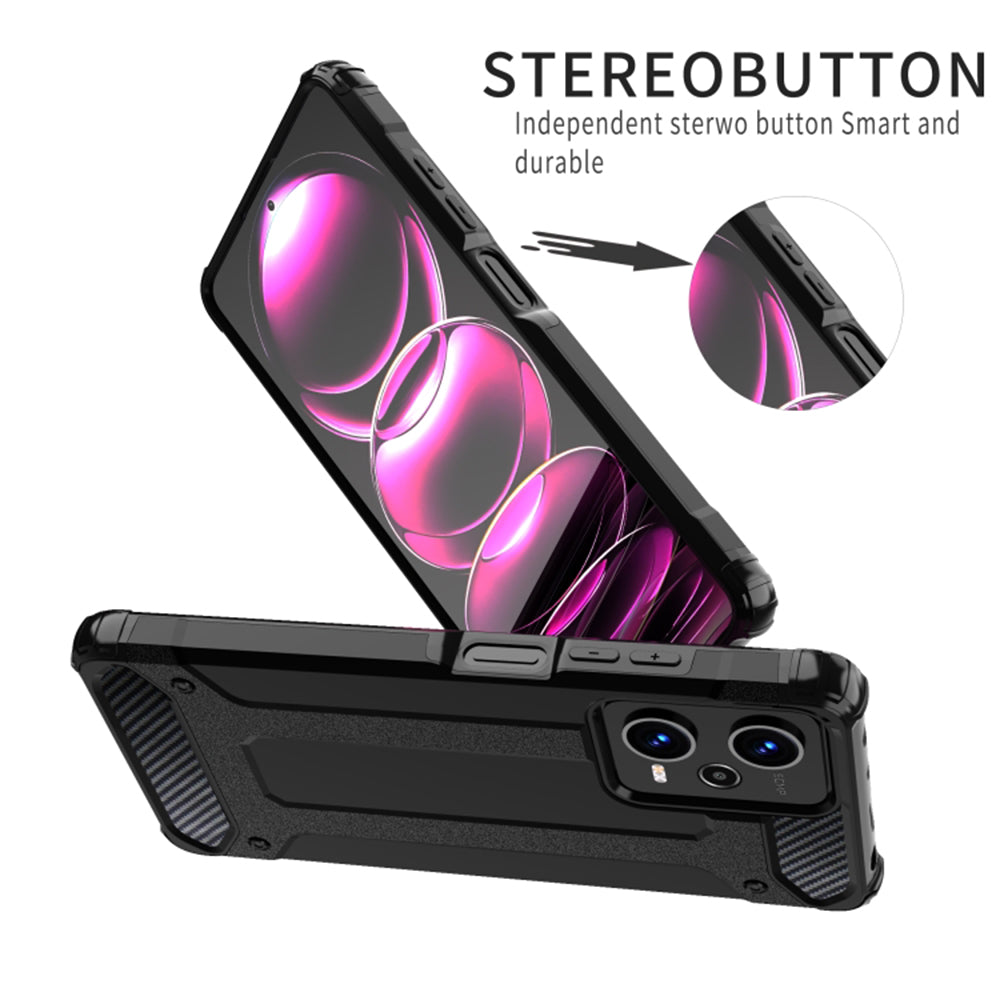 Funda para Xiaomi Poco C65 / Redmi 13C, Techsuit, Hybrid Armor, Negra