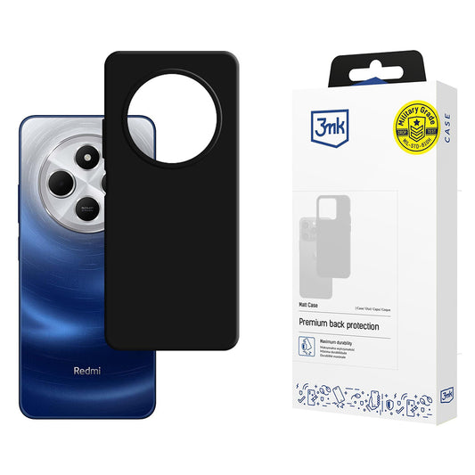 Funda para Xiaomi Poco C75 / Redmi 14C, 3MK, Negra Mate