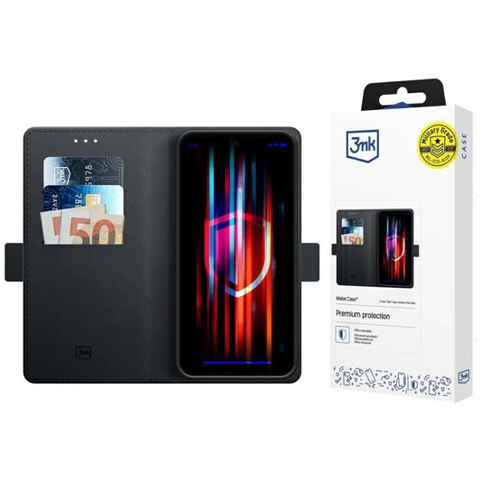 Funda para Xiaomi Poco C75 / Redmi 14C, 3MK, Cartera, Negra