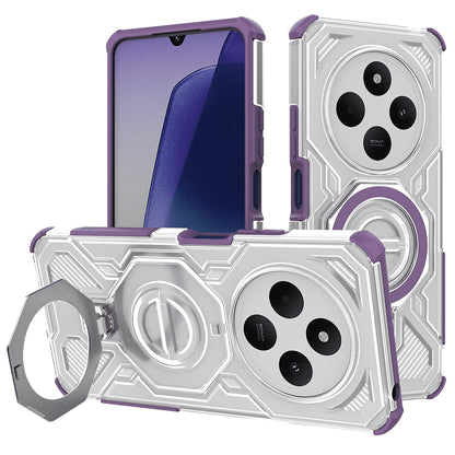Funda para Xiaomi Poco C75 / Redmi 14C, Techsuit, Carbon Shield Pro, Morado