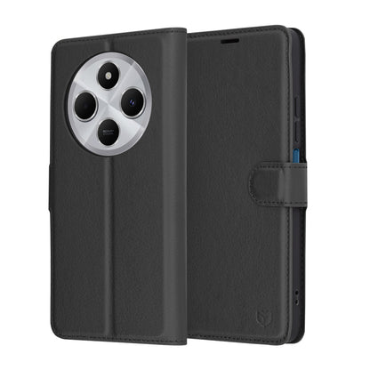 Funda para Xiaomi Poco C75 / Redmi 14C, Techsuit, Folio de cuero, Negra
