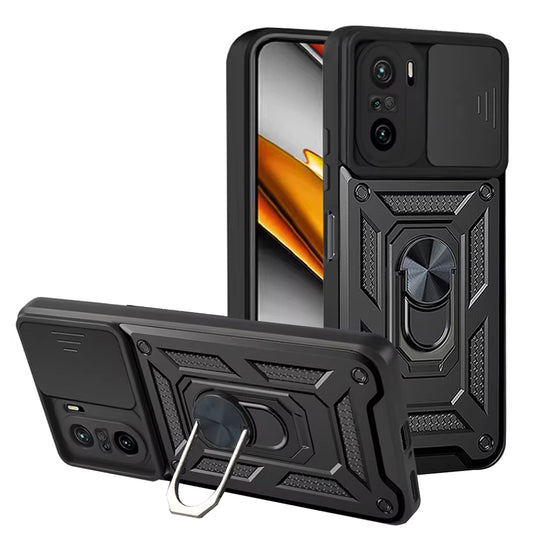 Funda para Xiaomi Poco F3 / Mi 11i, Techsuit, CamShield, Negra