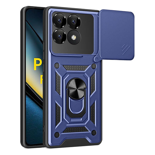 Funda para Xiaomi Poco F6 Pro, Techsuit, CamShield, Azul