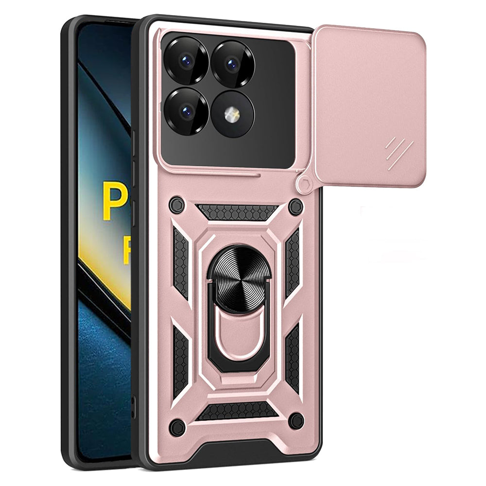 Funda para Xiaomi Poco F6 Pro, Techsuit, CamShield, Rosa