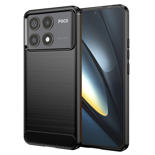Funda para Xiaomi Poco F6 Pro, Techsuit, Carbono, Negra