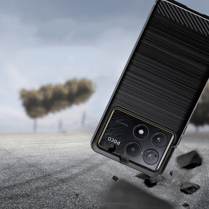 Case for Xiaomi Poco F6 Pro, Techsuit, Carbon, Black