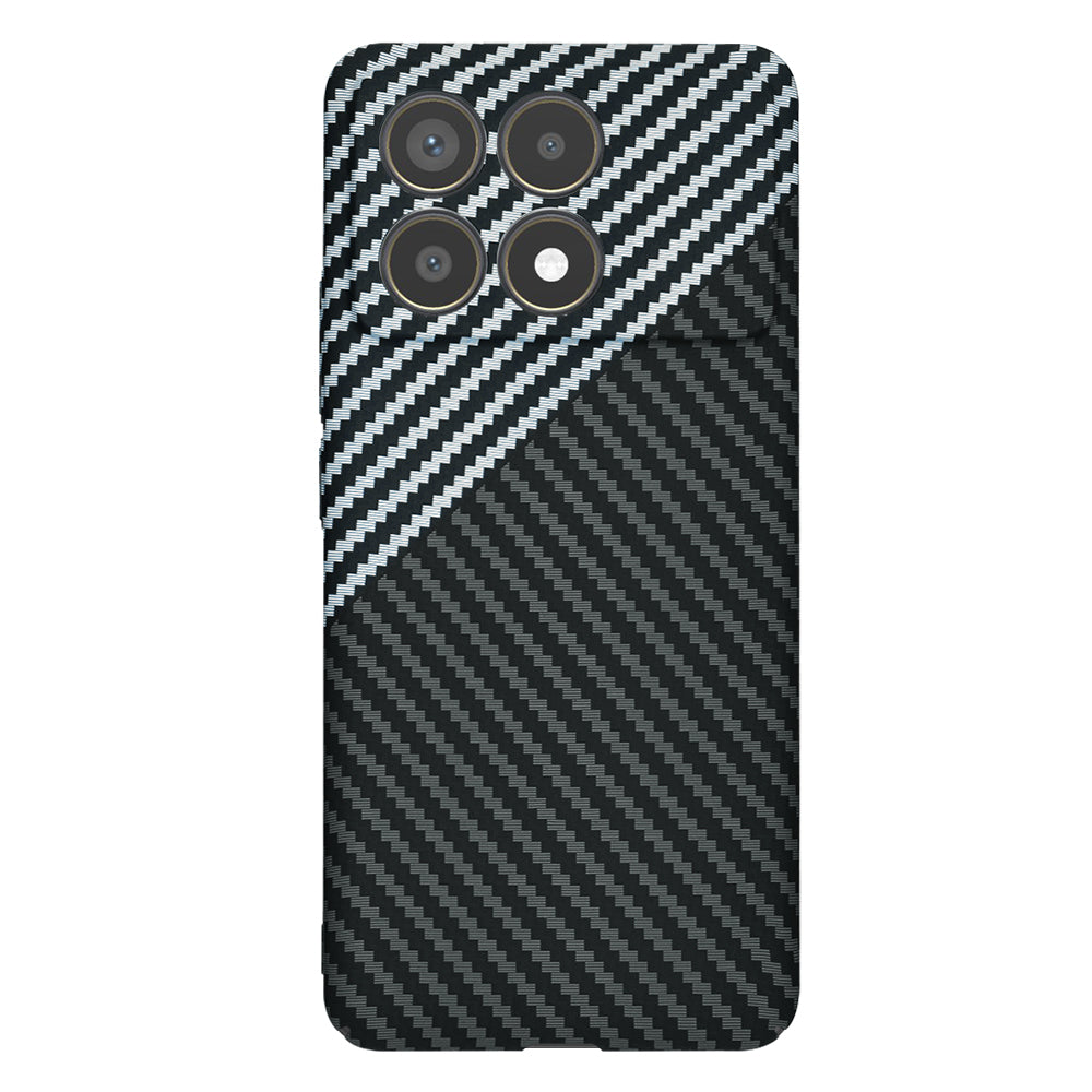 Case for Xiaomi Poco F6 Pro, Techsuit, Carbonite FiberShell, Black Gray
