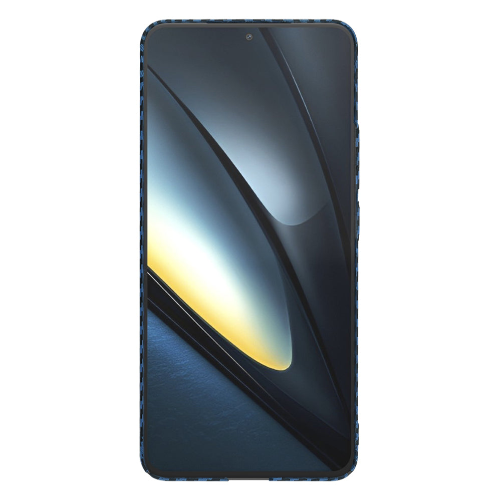 Funda para Xiaomi Poco F6 Pro, Techsuit, Carbonite FiberShell, Turquesa