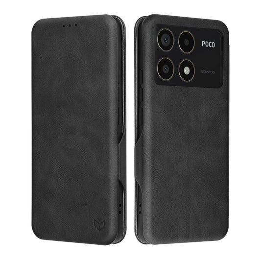 Funda para Xiaomi Poco F6 Pro, Techsuit, Safe Wallet Plus, Negra