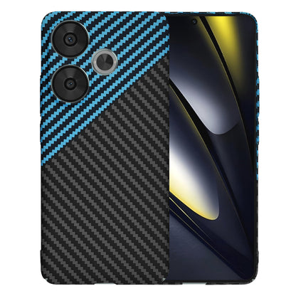 Funda para Xiaomi Poco F6, Techsuit, Carbonite FiberShell, Azul