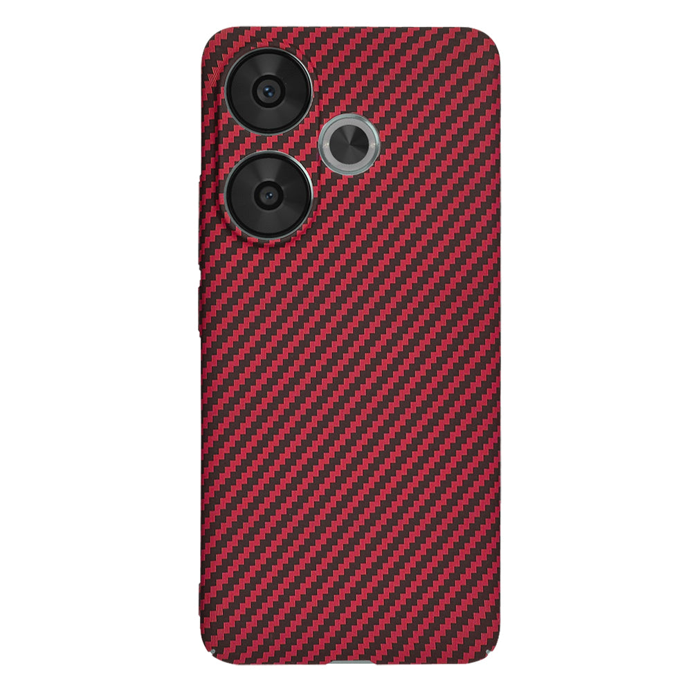 Funda para Xiaomi Poco F6, Techsuit, Carbonite FiberShell, Roja